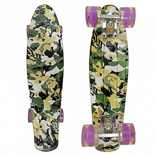 Penny board (пенни борд) Display Camo LED