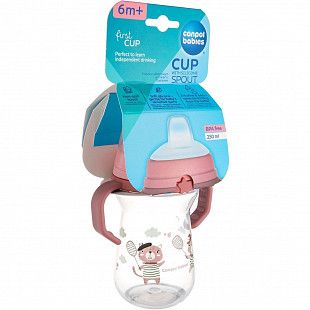 Поильник обучающий Canpol babies Bonjour Paris с силиконовым носиком 250 мл 6+  (56/613_pin) pink