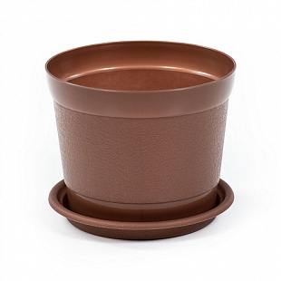 Горшок цветочный Полесье Жасмин с поддонником 2л 74331 Brown