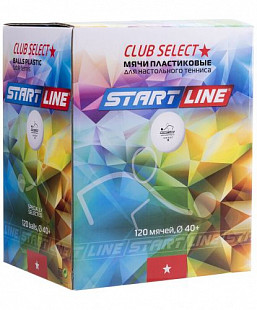 Мяч для настольного тенниса Start Line 1* Club Select White 120 штук