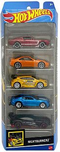 Набор машинок Hot Wheels Nightburnerz 5 шт. (1806 HTV43)