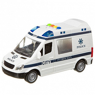 Инерционная пластмассовая  машина фургон Police WY590B