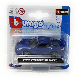 Машинка Bburago 1:64 Porsche 911 Turbo (18-59009)