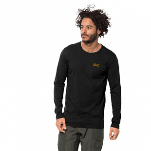 Футболка мужская Jack Wolfskin Essential Longsleeve Men black