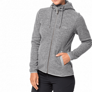 Джемпер женский Jack Wolfskin Patan Hooded Jacket W grey haze