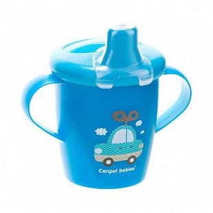 Поильник Canpol babies Non-spill TOYS с ручками 9м+  250 мл (31/200_blu) blue