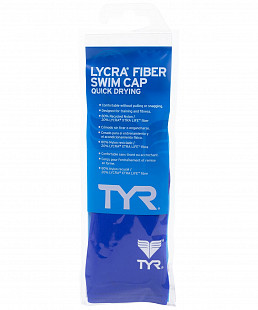 Шапочка для плавания TYR Solid Lycra Cap лайкра LCY/428 blue