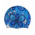 Шапочка для бассейна (плавания) взрослая Mad Wave Flower Printed Silicone blue Шапочка для бассейна (плавания) взрослая Mad Wave Flower Printed Silicone blue