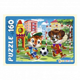 Пазл Рыжий Кот Котенок и щенок на футболе П160-6794