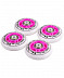 Комплект колес для роликов с подшипниками Ridex 64 мм white/pink