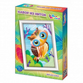 Плетение нитками по гвоздикам Десятое Королевство Яркая сова 03687