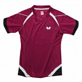 На картинке изображен Рубашка теннисная Butterfly Kido Lady berry Рубашка теннисная Butterfly Kido Lady berry