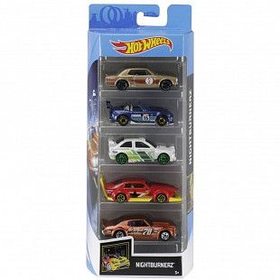 Набор машинок Hot Wheels Nightburnerz 5 шт. (1806 FYL12)