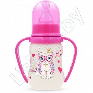 Бутылочка для кормления Baby Planet с ручками и узким горлышком 125 мл., 3 мес.+ (8427/2)