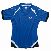 На картинке изображен Рубашка теннисная Butterfly Kido Lady blue Рубашка теннисная Butterfly Kido Lady blue