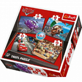 Пазл Trefl Тачки Начнем путешествие 4в1 34107