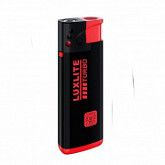 Зажигалка пьезо многоразовая Led Black SP XHD90 red