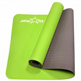 Гимнастический коврик для йоги, фитнеса Starfit FM-201 TPE green/grey (173x61x0,4)