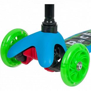 Самокат-кикборд Novatrack Disco-kids Print 120H.DISCOKIDS.SGBL20 black/green/blue