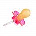 Пустышка круглая латексная Canpol babies Love&Sea 0-6 мес. (22/606) pink
