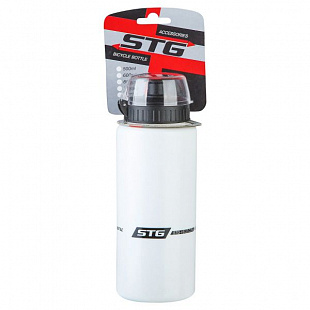 Велофляга STG DC-BT-54 600мл с защитной крышкой white/black Х83106