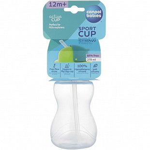 Поильник Canpol babies спортивный со складывающейся трубочкой 12м+ 270 мл (56/109_blu2) blue