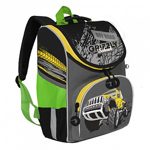 Рюкзак школьный с мешком GRIZZLY RAm-185-10 /1 black/grey