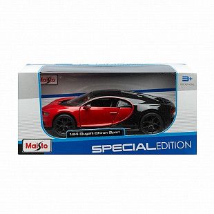 Масштабная модель автомобиля Maisto 1:24 Бугатти Широн Спорт (31524) red/black