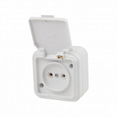 Розетка 1-ая Юпитер Стандарт RA16-201-Б white JP7410-06