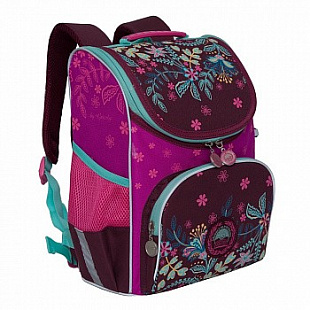 Рюкзак школьный GRIZZLY RAm-084-2 /2 purple/fuchsia