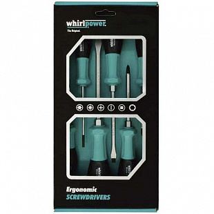 Набор отверток Whirlpower 6пр., усил., шестригр. жало под ключ S11-0506