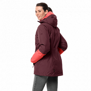 Куртка женская Jack Wolfskin North Ice Parka W fall red