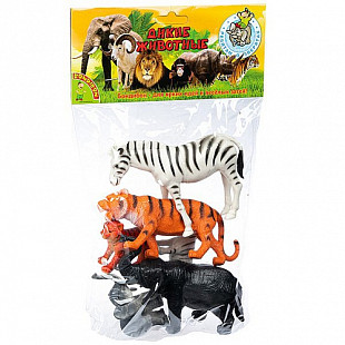 Набор животных Bondibon Ребятам о Зверятах Дикие животные с детёнышами ВВ1605