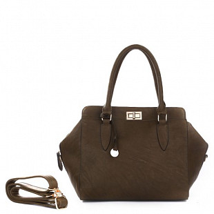 Женская сумка Pola 7087 grey/beige