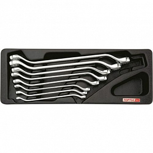 Набор-сет накидных ключей Toptul 8 предметов 13,6x36,4 см GAAT0806