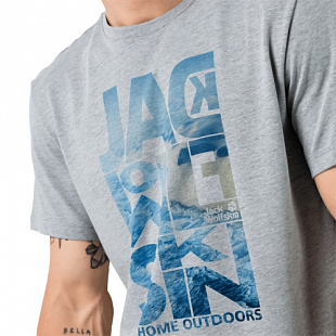 Футболка мужская Jack Wolfskin Atlantic Ocean T M slate grey