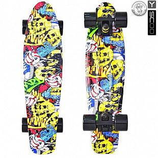 Penny board (пенни борд) Y-Scoo Fishskateboard Print 22 401G-С Cartoon