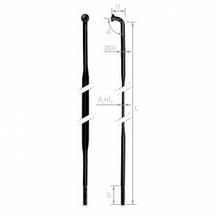 Спица Rodi Flat Oxidised 2,0X258 мм black 7RC0720258