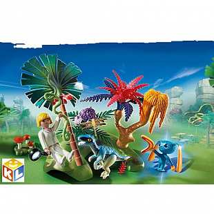 Игровой набор Playmobil Супер 4: Затерянный остров с Алиен и Хищником 6687