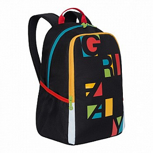 Рюкзак школьный GRIZZLY RB-051-3 /1 black/red