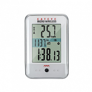 Велокомпьютер Cat Eye Micro Wireless (CC-MC200W) White 3524052