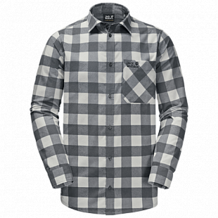 Рубашка мужская Jack Wolfskin Red River Shirt ebony checks