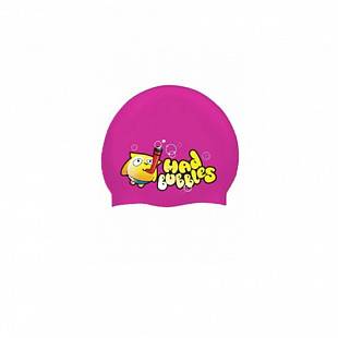 Шапочка для бассейна (плавания) детская Mad Wave Mad Bubble Junior pink