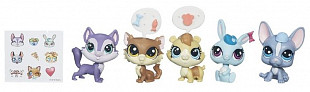 Игровой набор Littlest Pet Shop 5 зверюшек с аксессуарами №2 (B0282)