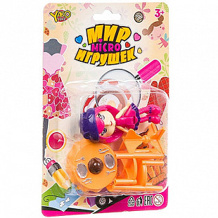 Набор YAKO мебели (2 стула,стол разборный) с куколкой, серия Мир micro Игрушек M7691