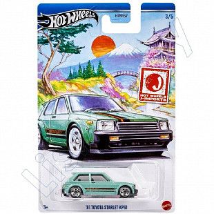 Машинка Hot Wheels 1:64 Toyota Starlet KP61 (HWR57 HRT02)