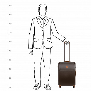 Чемодан малый Polar 20" 2-ой Р1282 brown