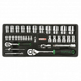 Набор-сет головок Toptul 1/4" и 1/2" 34предмета GCAT3402