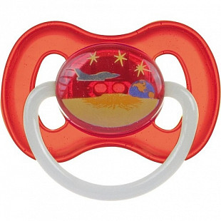 Пустышка Canpol babies Космическая Силиконовая Круглая 0-6 мес 23/255 Red