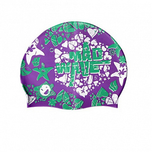 Шапочка для бассейна (плавания) детская Mad Wave Star Silicone purple